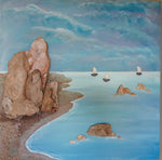 SEA & ROCKS  "50x 50cm"